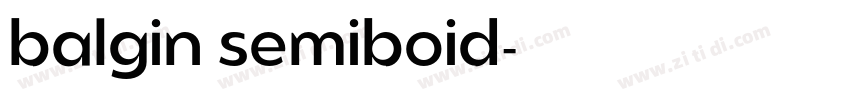 balgin semiboid字体转换